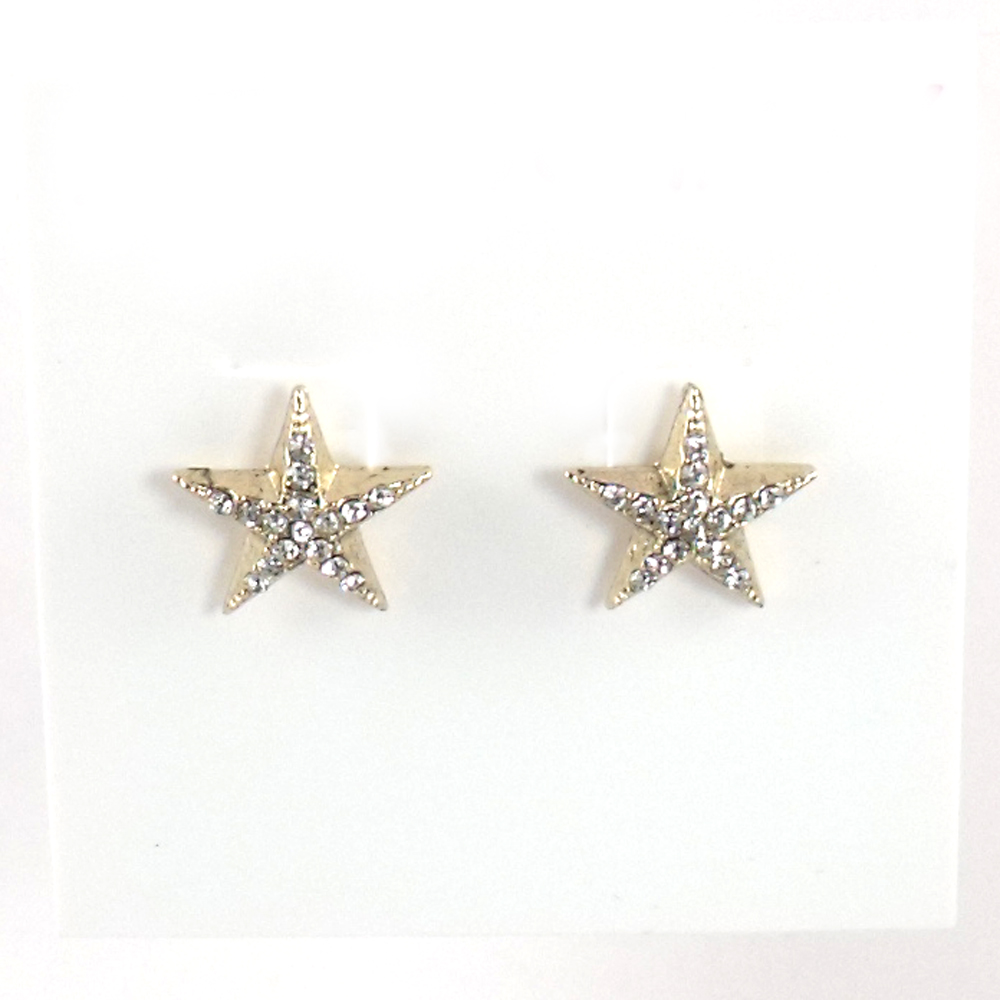 Betsey Johnson Jewelry Americana Star Stud Earrings