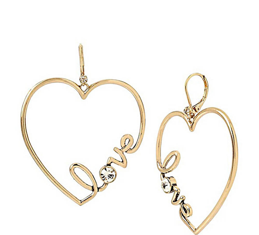 Betsey Johnson Jewelry HEARTS AND ARROWS LOVE EARRINGS