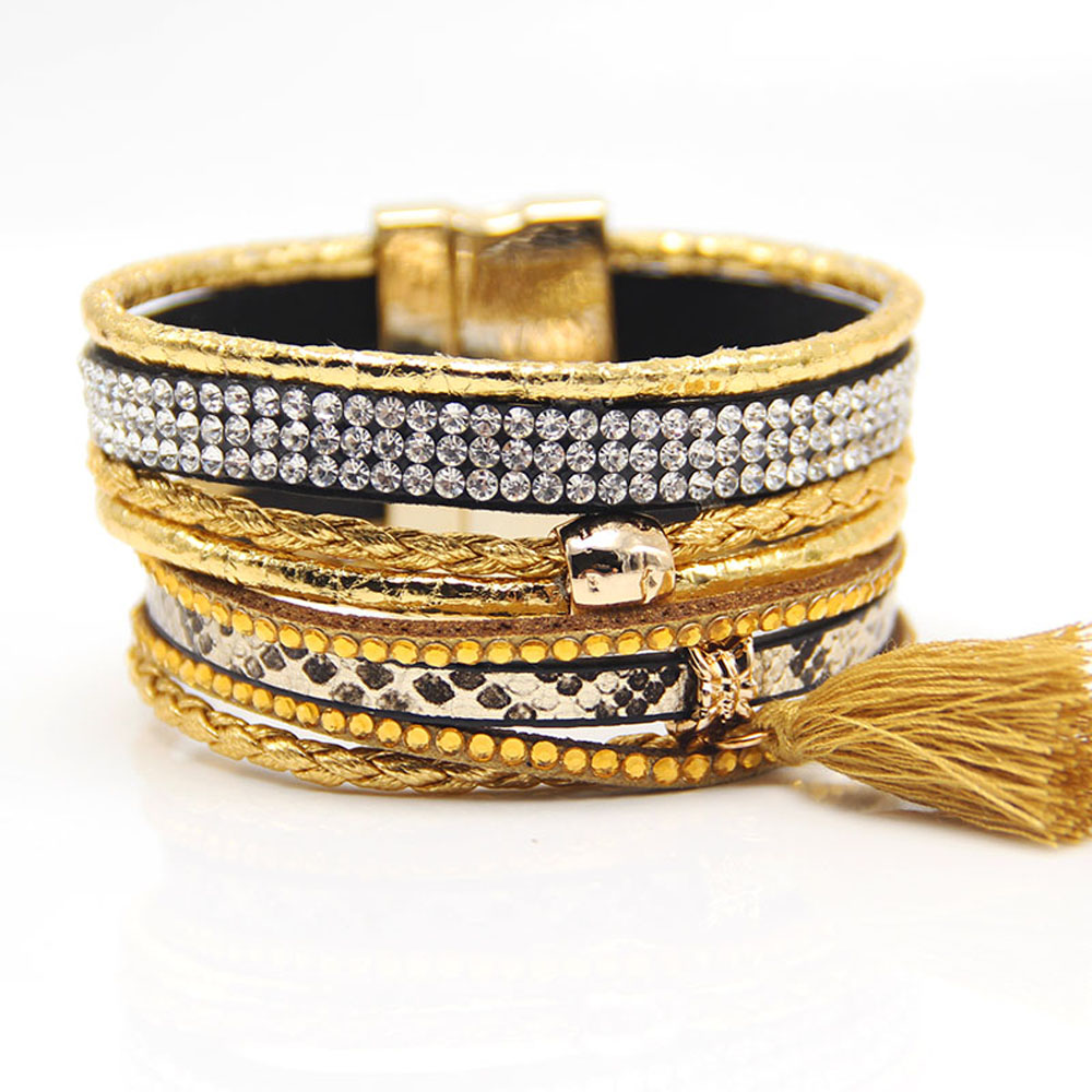 Lin Suu Jewelry Goldtone Multibraided Brazilian Style Bracelet