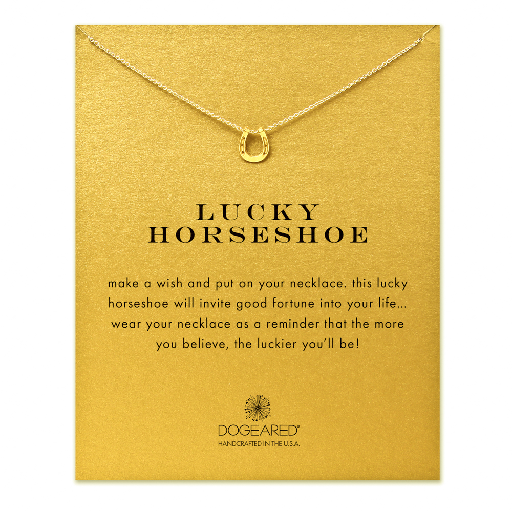 Dogeared Jewelry lucky horseshoe, horseshoe necklace, gold dipped