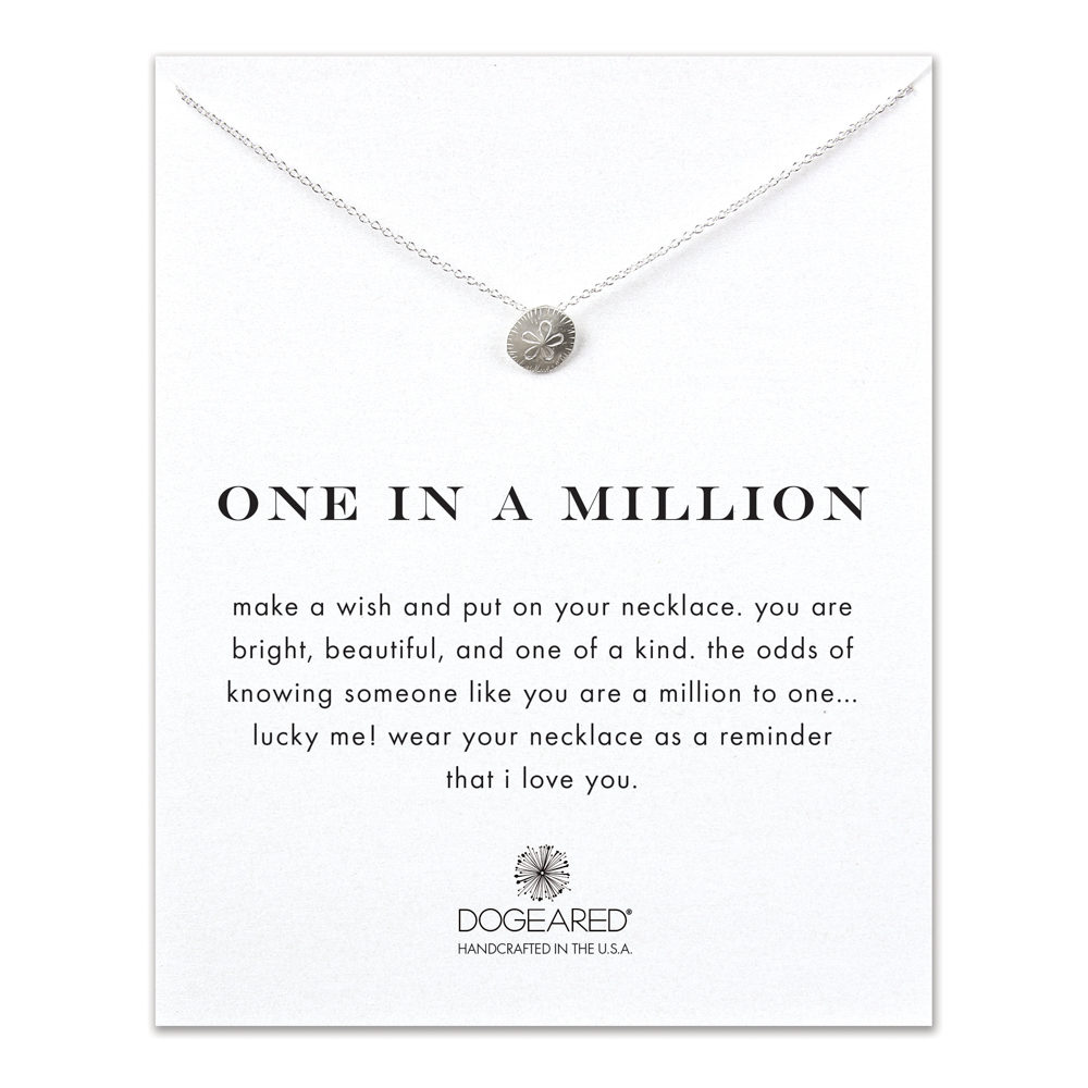 Dogeared Jewelry one in a million sand dollar necklace, sterling silver