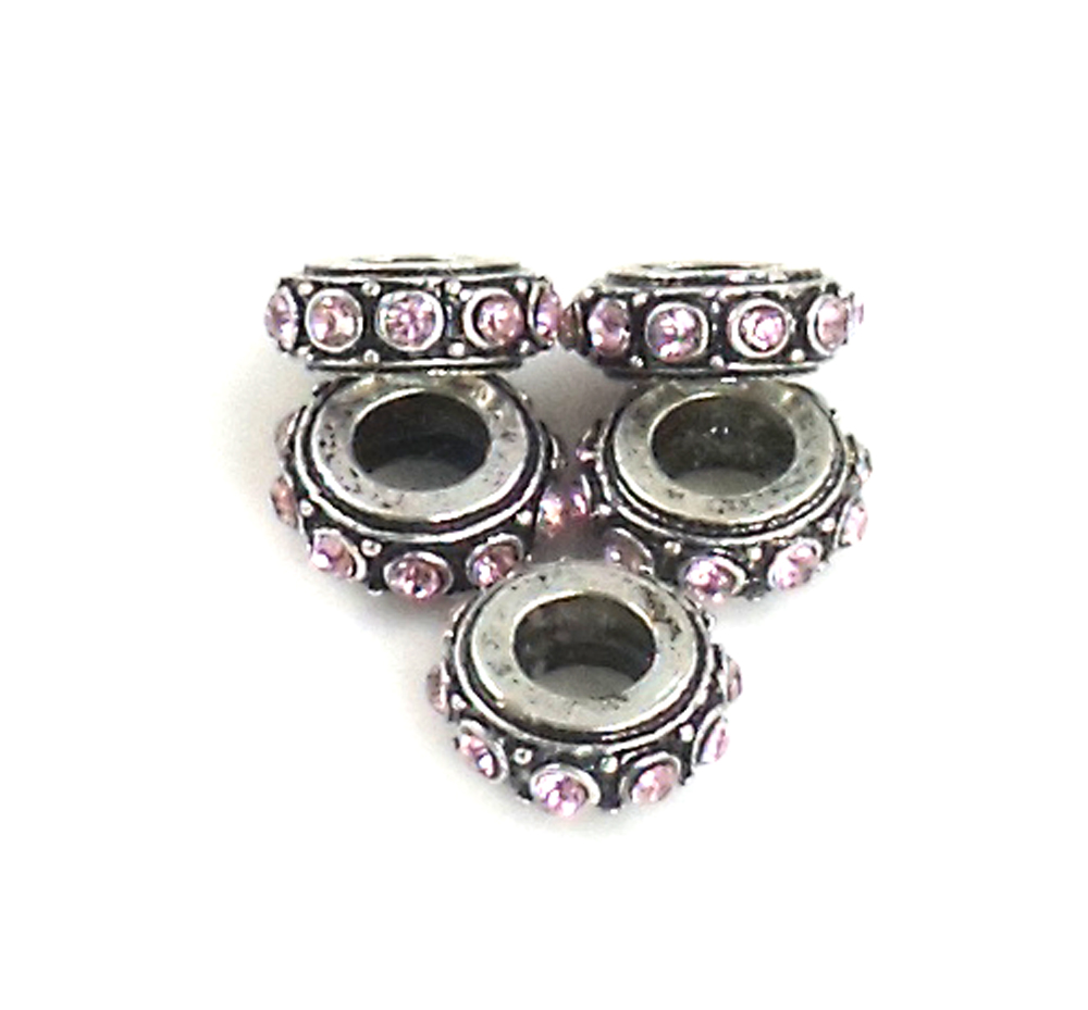 Athena Jewelry Silver Amethyst Crystal Bead Spacers 5