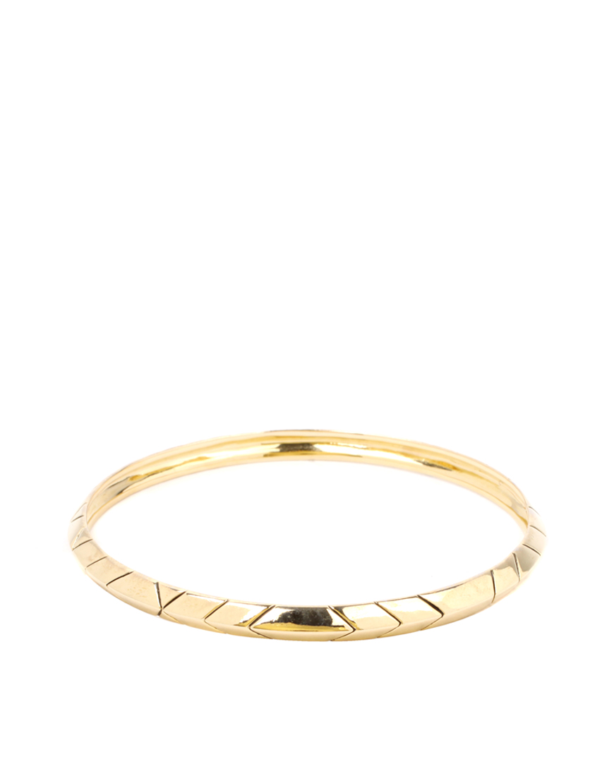House of Harlow 1960 Thin Stack Bangle Gold
