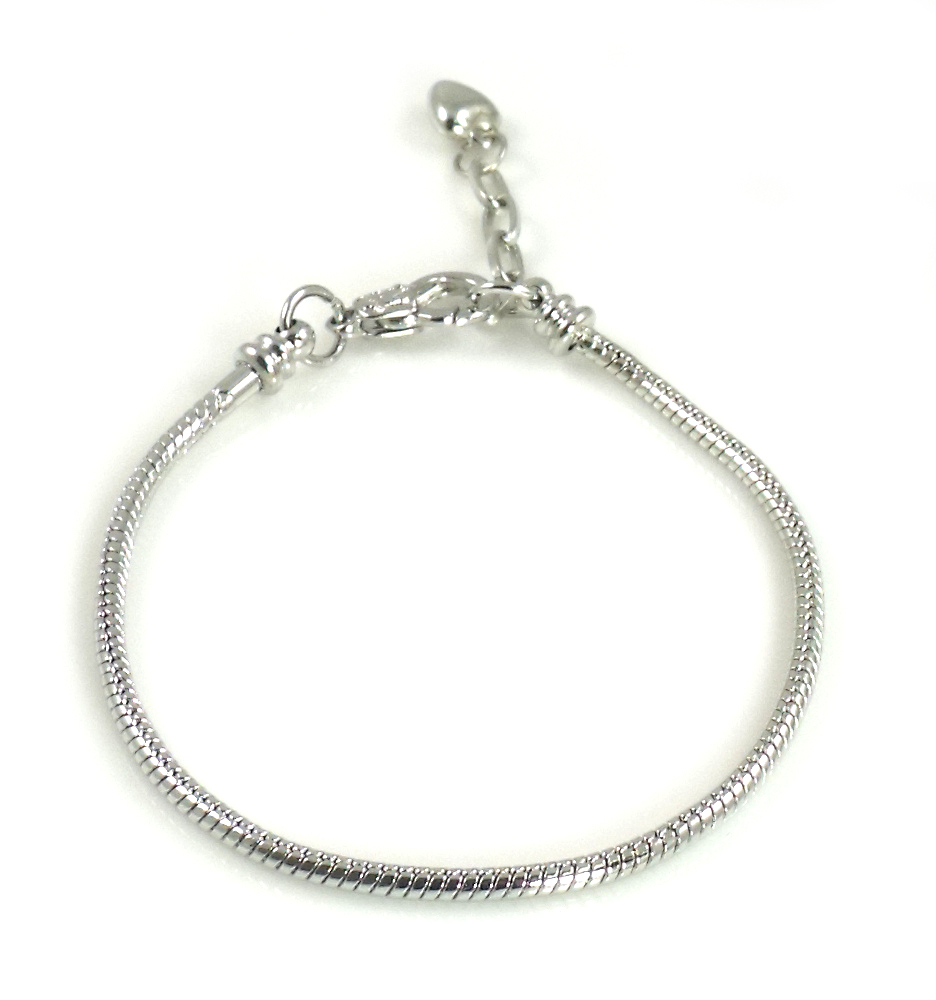 Athena Jewelry Silver Snake Chain Bracelet Fits Pandora, Biagi