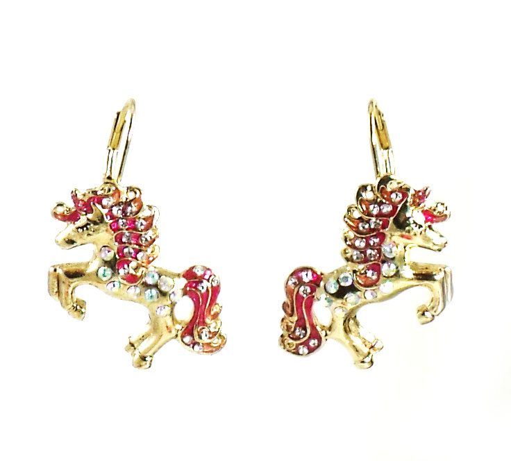 Betsey Johnson Jewelry 60s Mod Unicorn Earrings 2012 | eBay