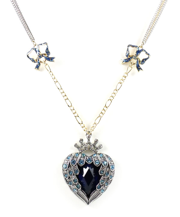 Betsey Johnson Jewelry HEAVENS TO BETSEY Heart Wing Necklace 