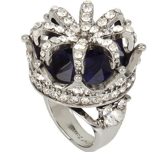 Betsey Johnson Jewelry BETSEYS PURPLE CROWN COCKTAIL RING