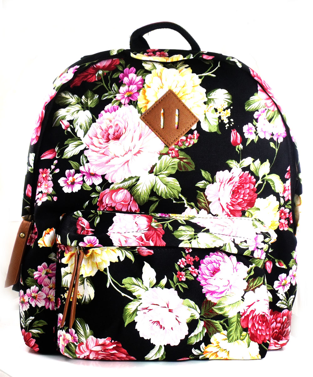 Steve Madden Handbag Black Floral Backpack